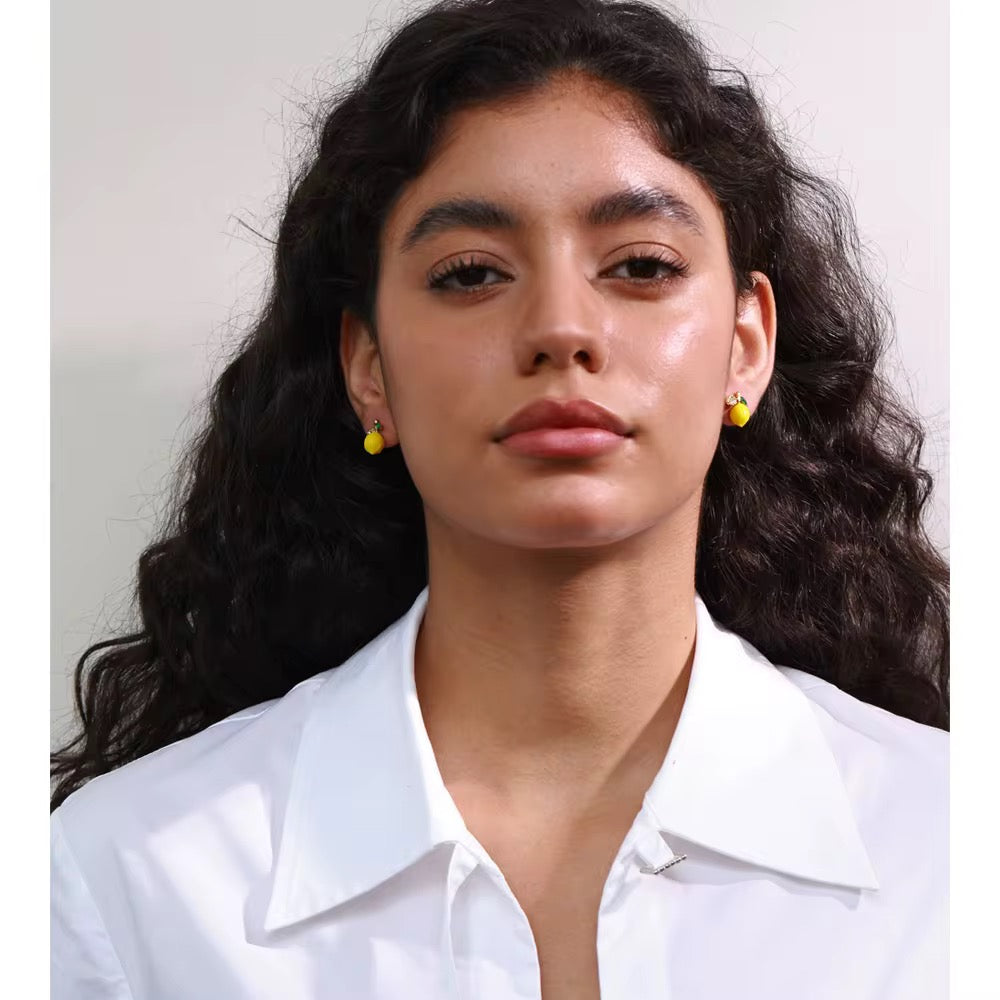 Lumi Lemon Charms Earrings - Drop and Stud
